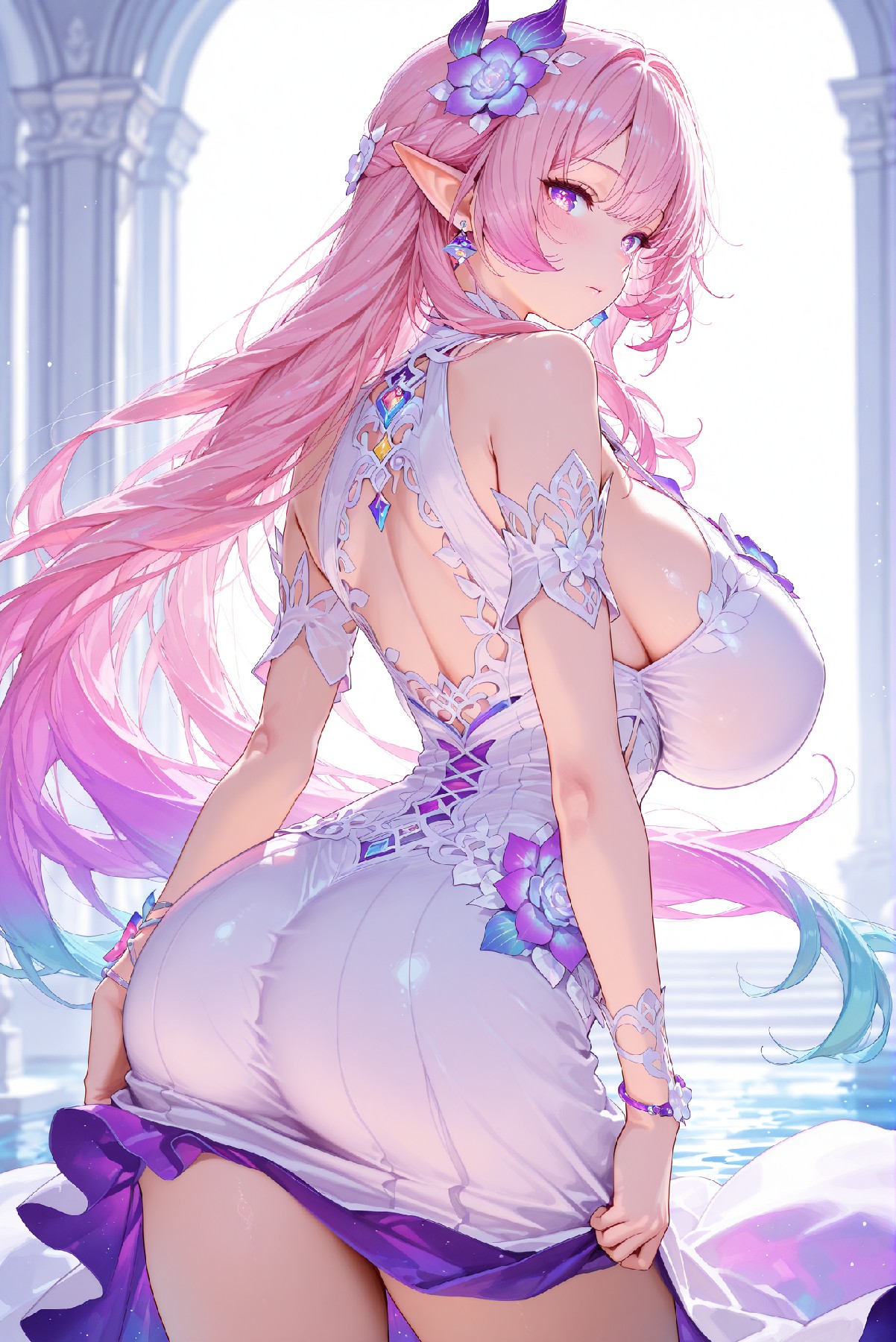 粉发精灵少女的梦幻华丽造型