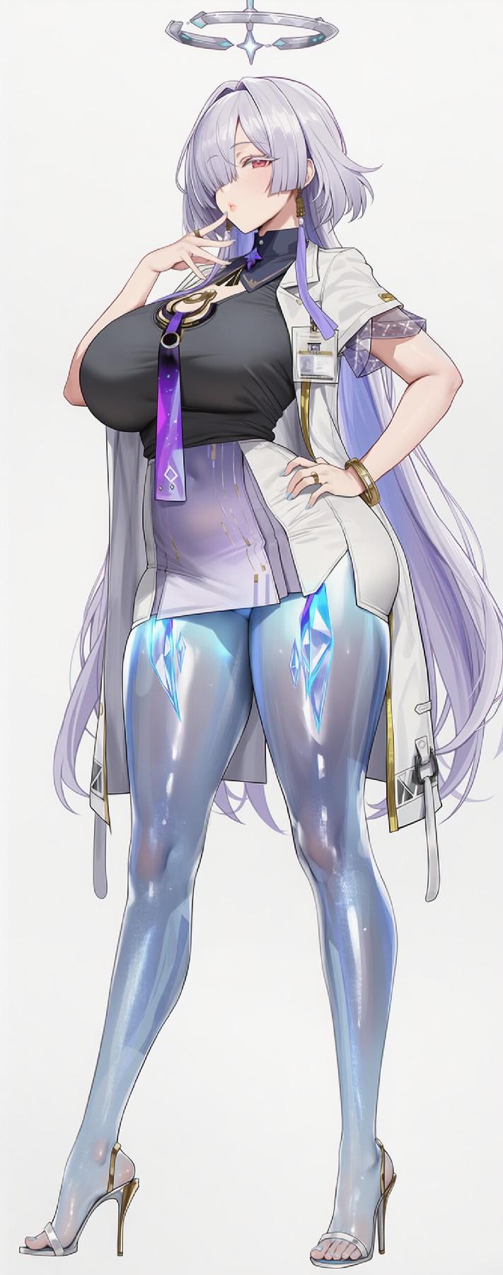 银发御姐风二次元角色时尚穿搭