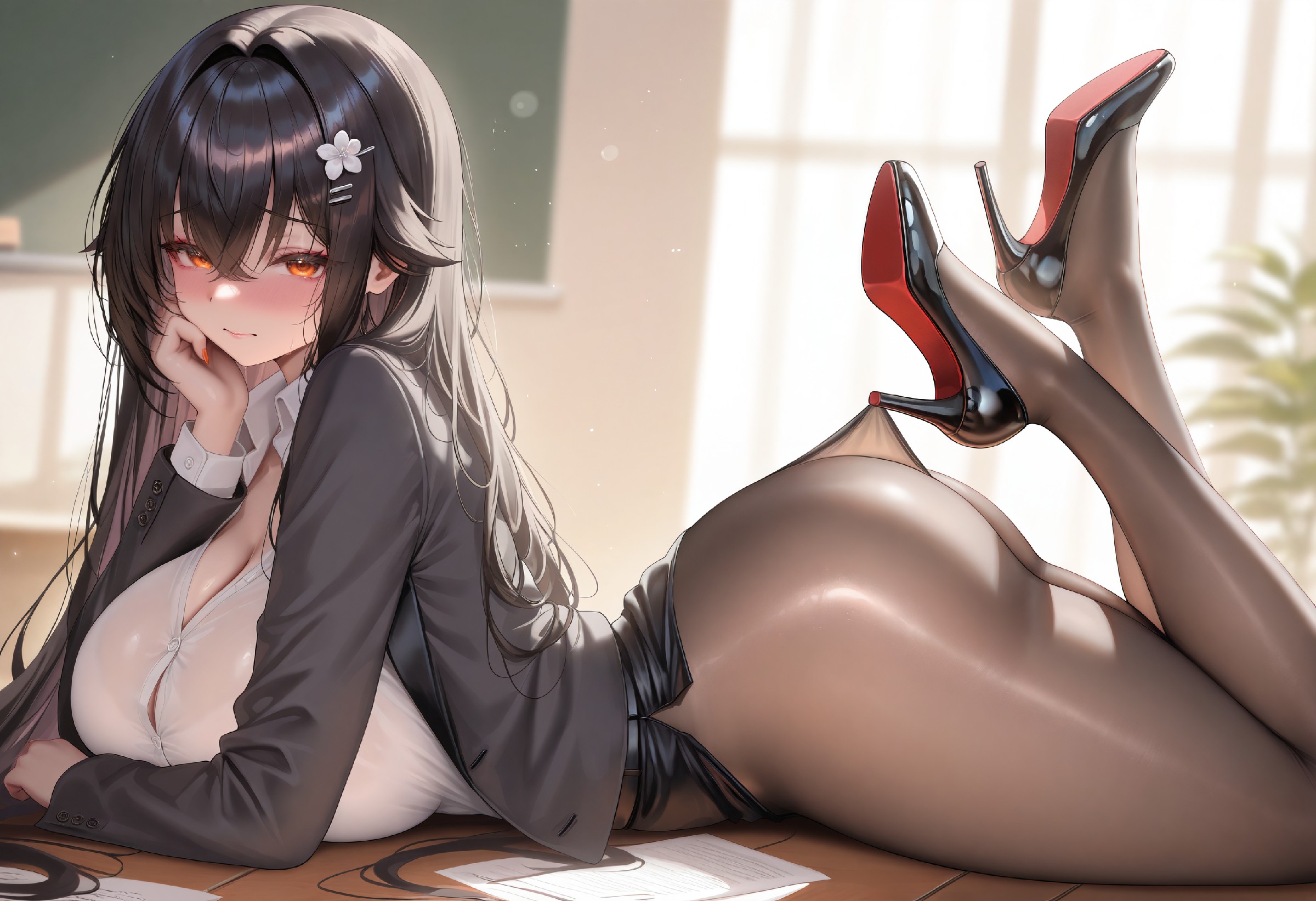 黑丝高跟职场少女的性感二次元刻画