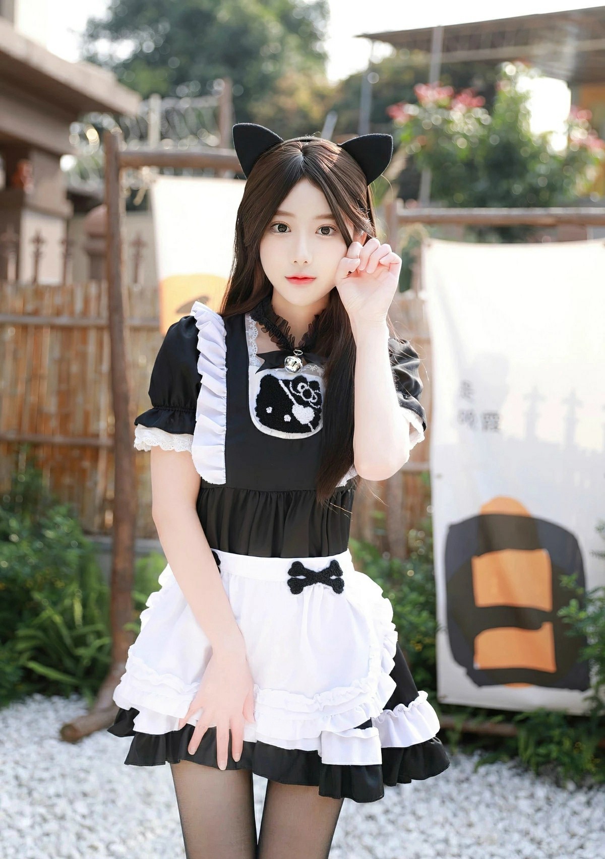 软萌猫耳女仆装穿搭 甜度超标啦