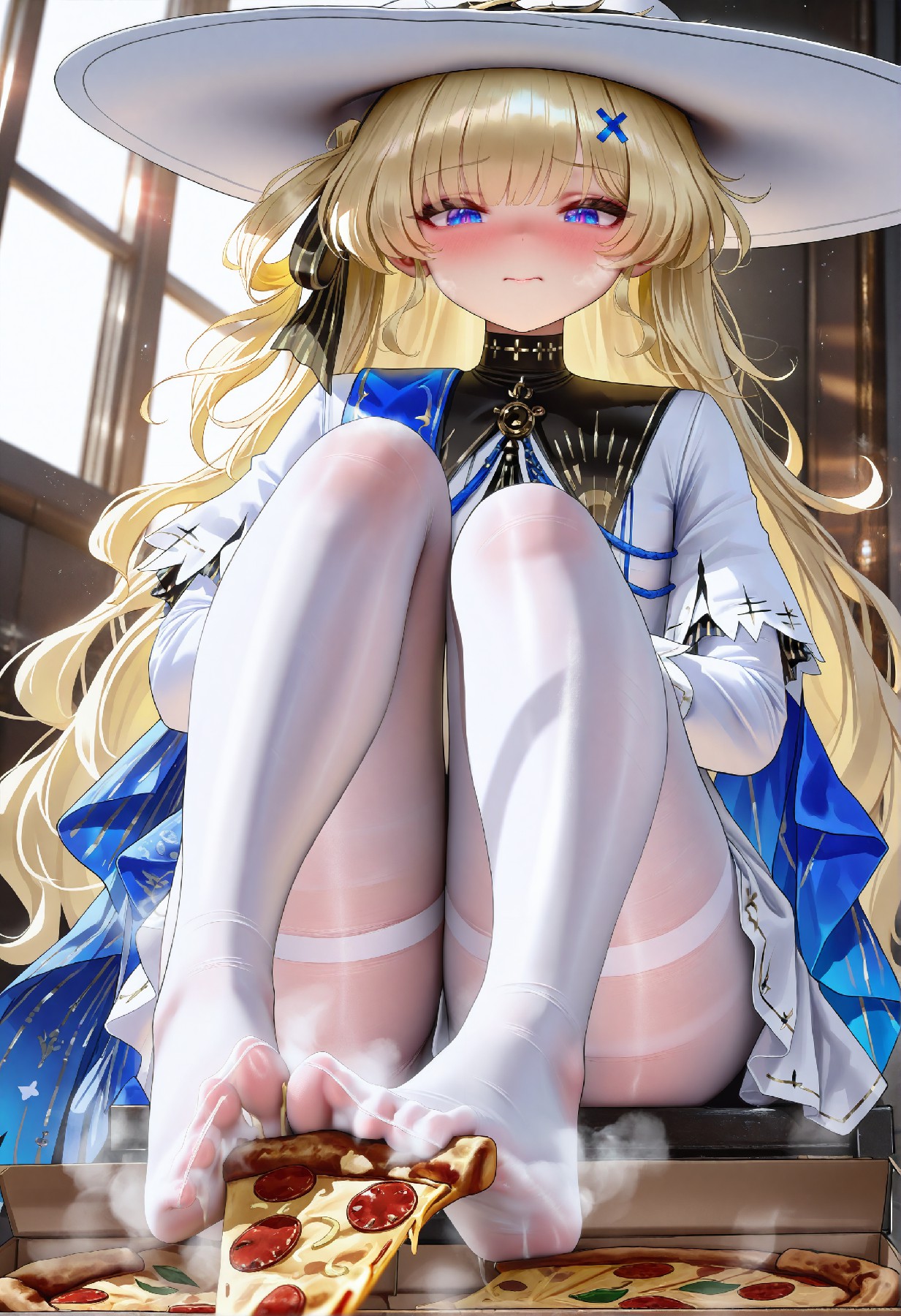 金发少女脚夹披萨的可爱瞬间太戳我啦