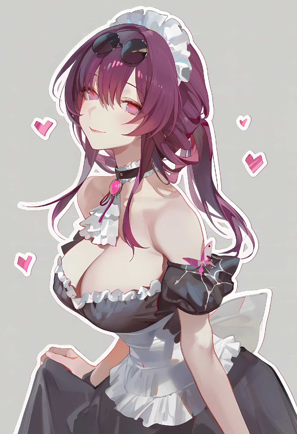 星穹铁道卡芙卡女仆装绝美同人插画