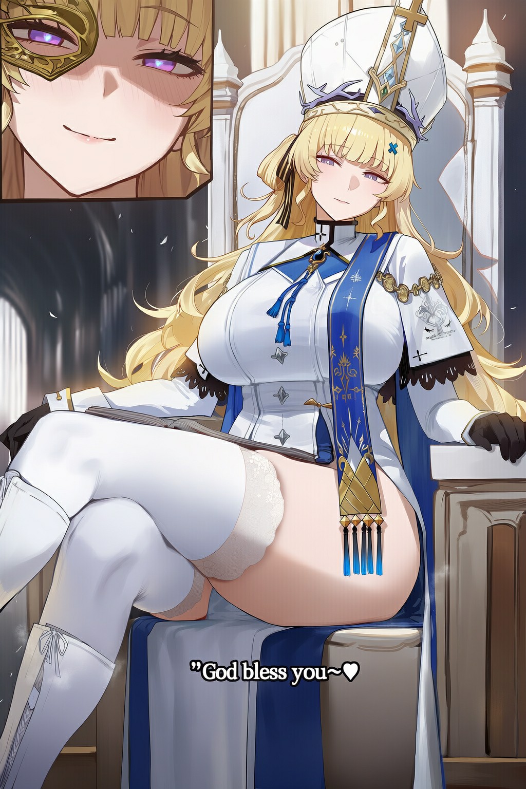 金发修女的神圣与魅惑感并存