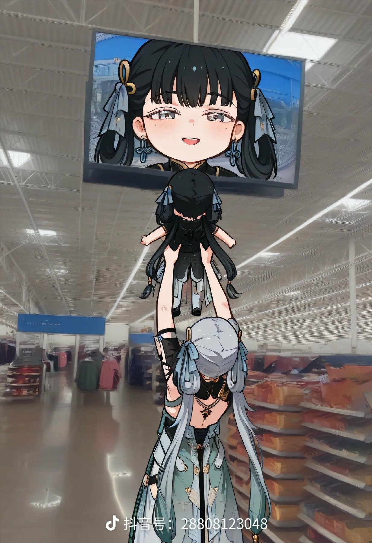 超市里的二次元举高高，萌化日常超有爱