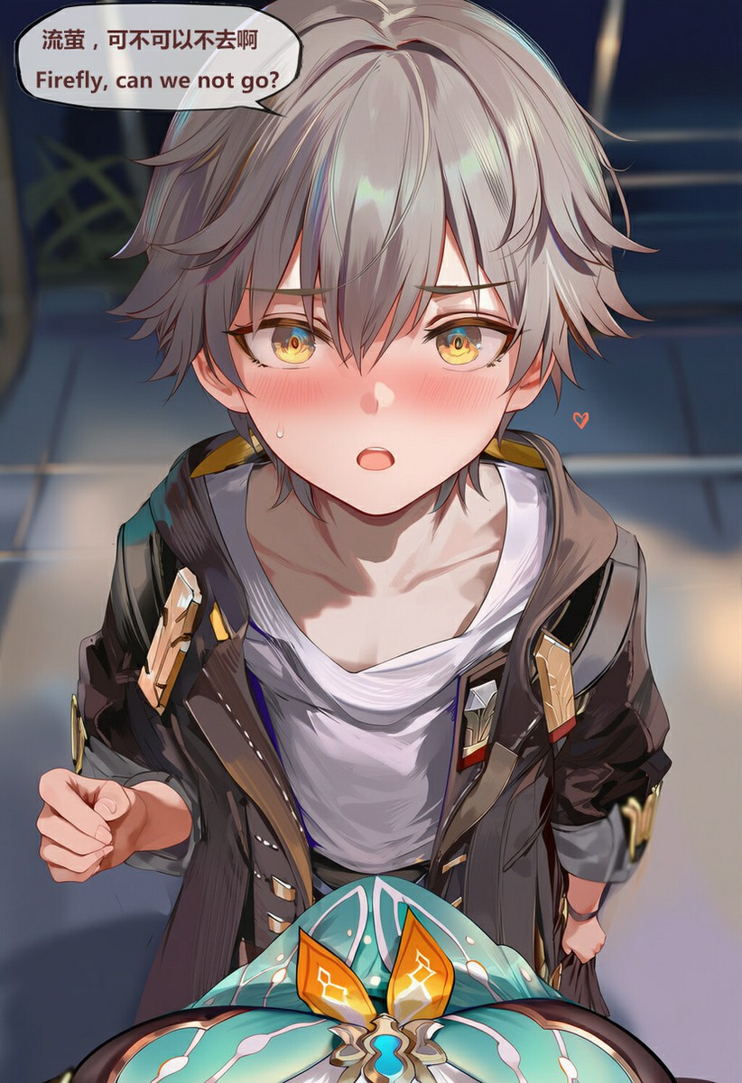 流萤,别去了嘛!脸红少年撒娇时刻