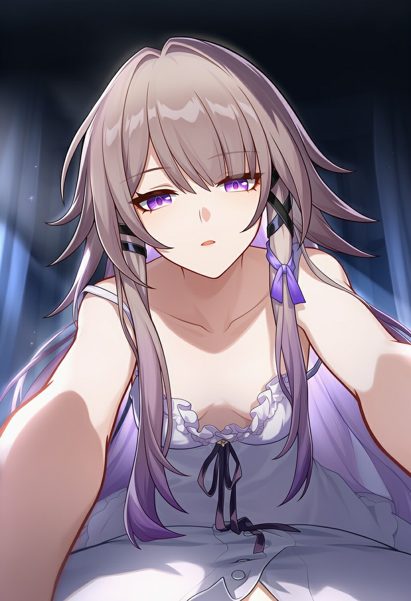 梦幻紫眸美少女的迷人瞬间