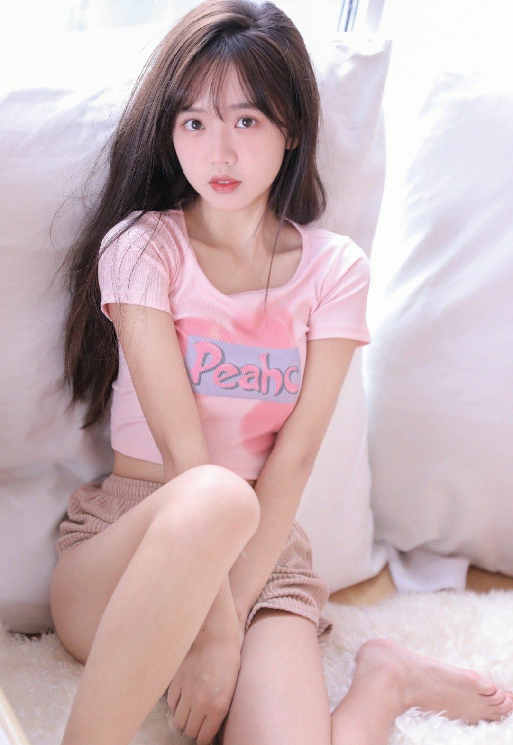 粉色系居家少女感穿搭,元气满满超治愈