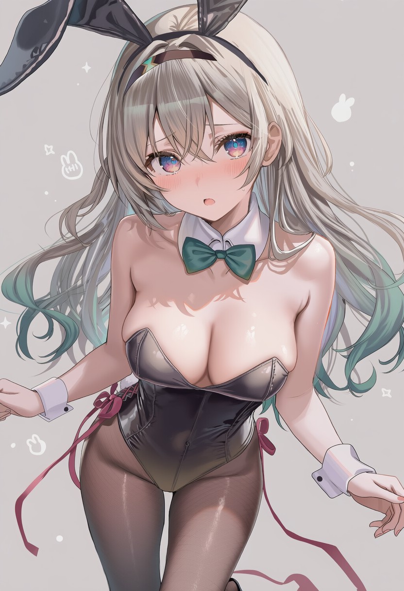 星穹铁道流萤兔女郎造型绝美同人插画