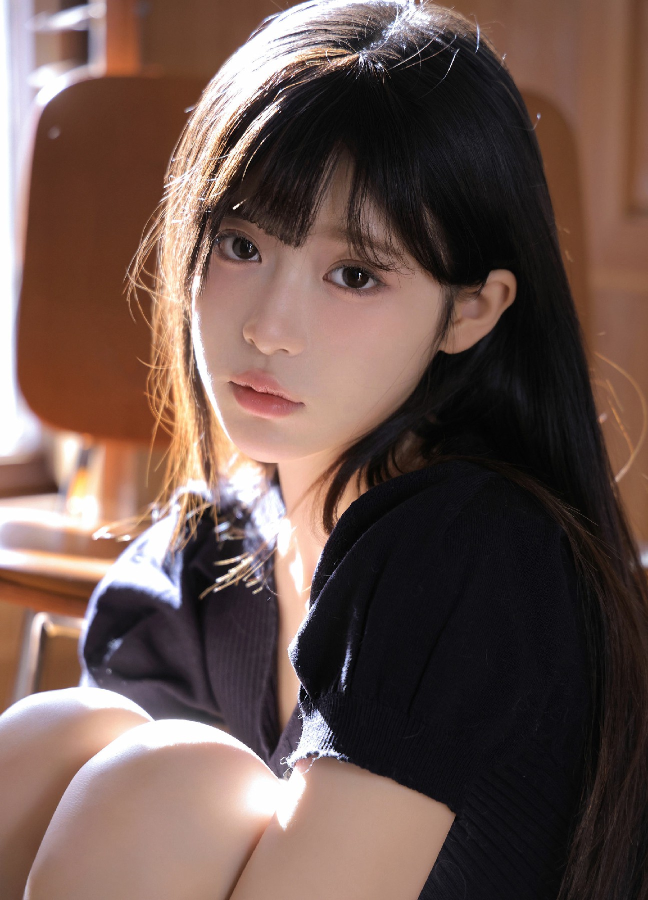 暖阳下的温柔少女氛围感写真