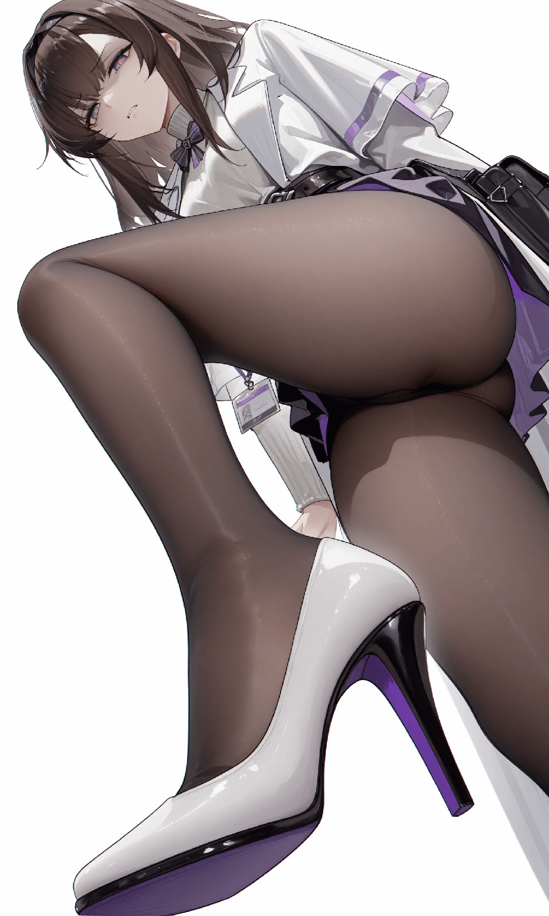 二次元黑丝高跟美女的时尚暴击