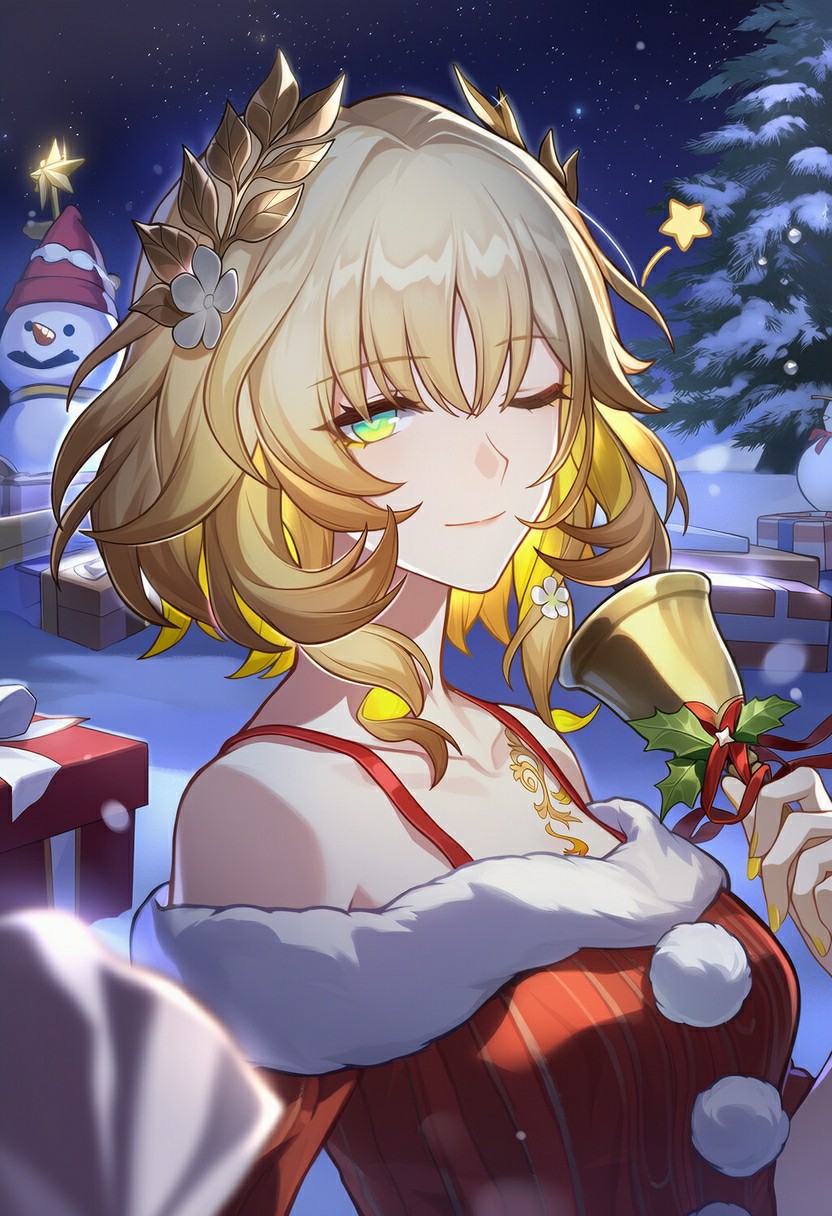 圣诞限定金发少女的暖冬礼赞