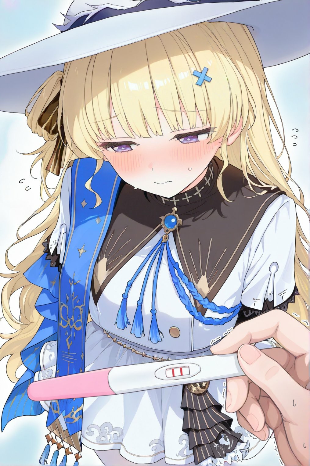 动漫少女的小慌乱✨验孕棒与羞红脸颊