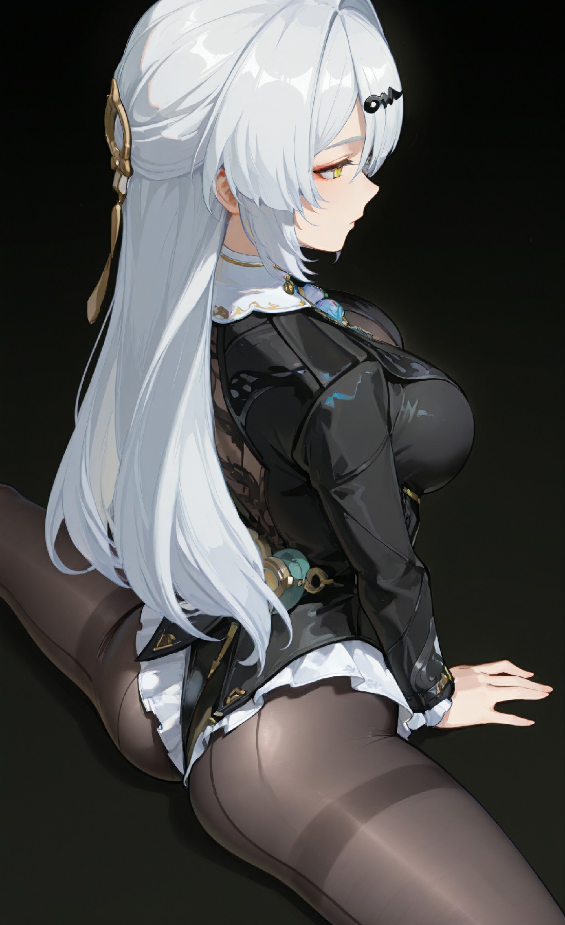 银发御姐暗黑系精致穿搭图鉴