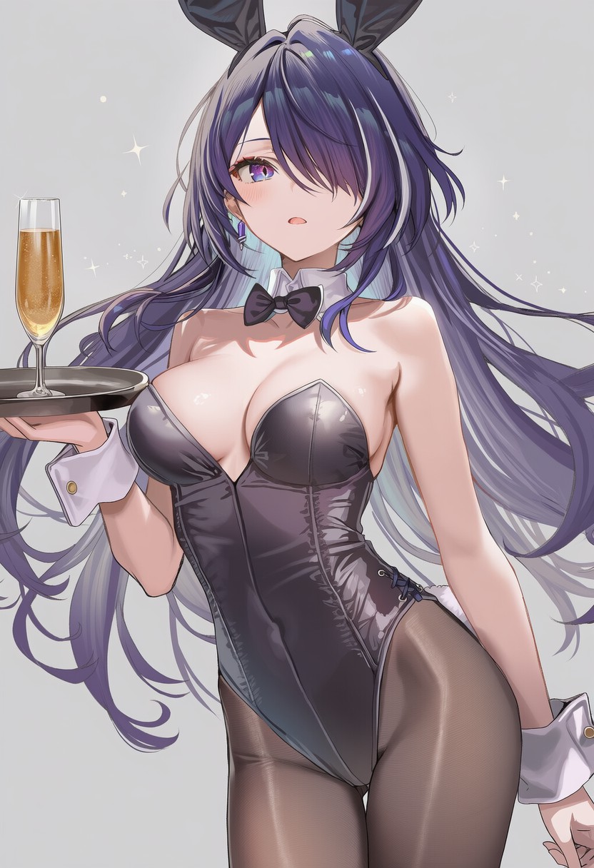 梦幻兔耳娘，魅力托盘服务生