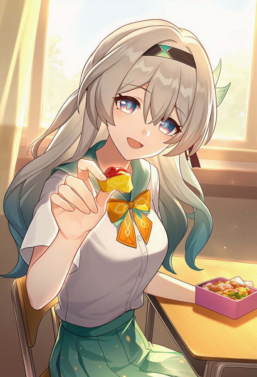 教室暖阳下 元气少女的美味便当时刻