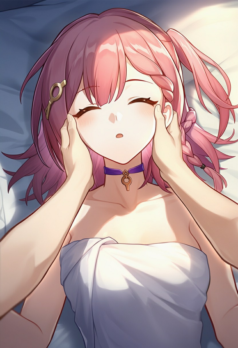 轻揉睡梦中三月七的脸颊，软萌感直接拉满