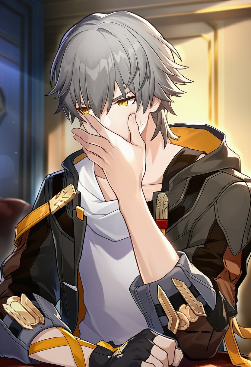 银发少年的独特帅气瞬间