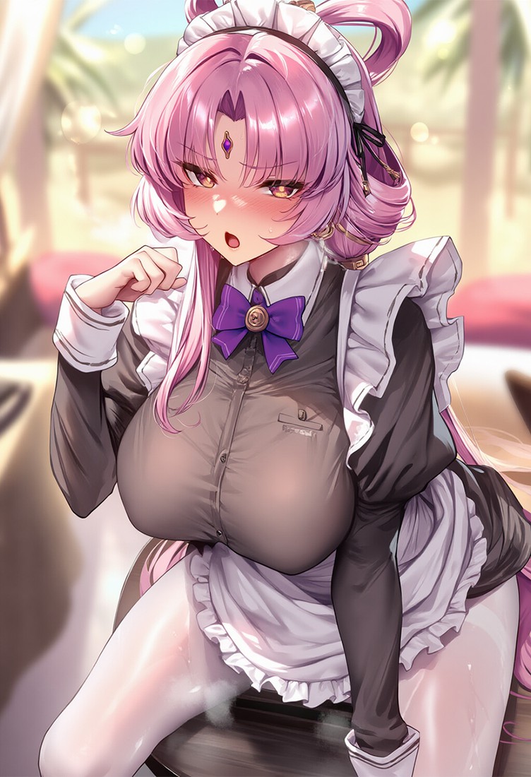 超吸睛的二次元女仆形象