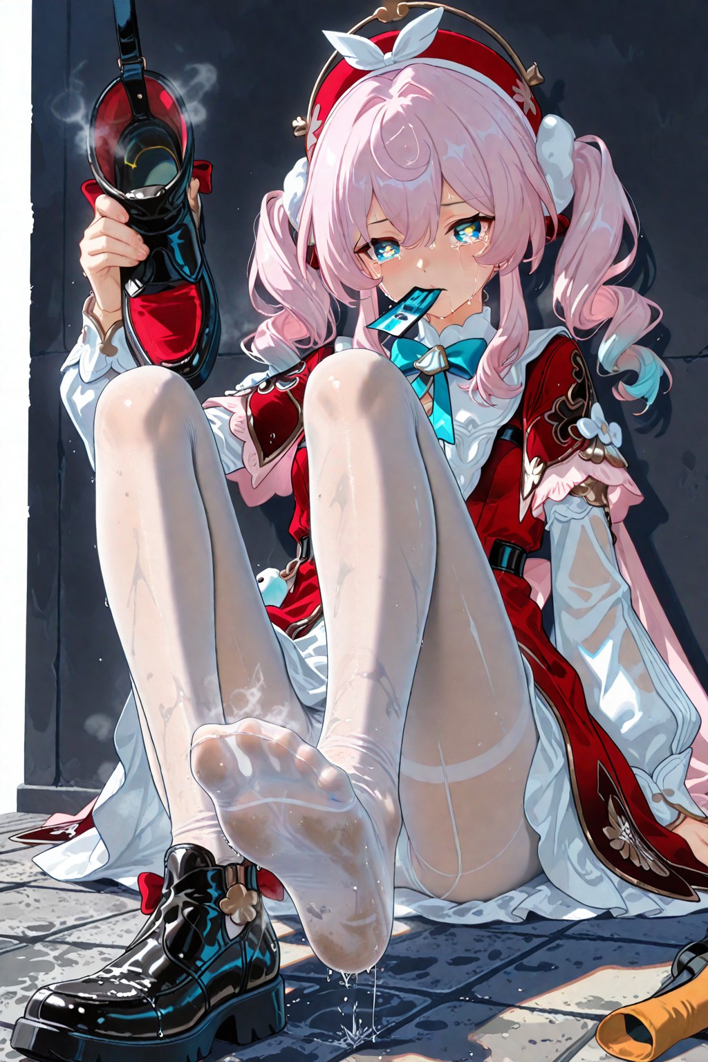 动漫少女湿袜诱惑，精致穿搭超吸睛