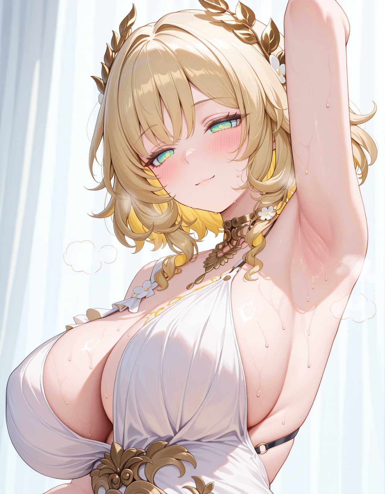 金发华丽角色 微汗氛围感十足