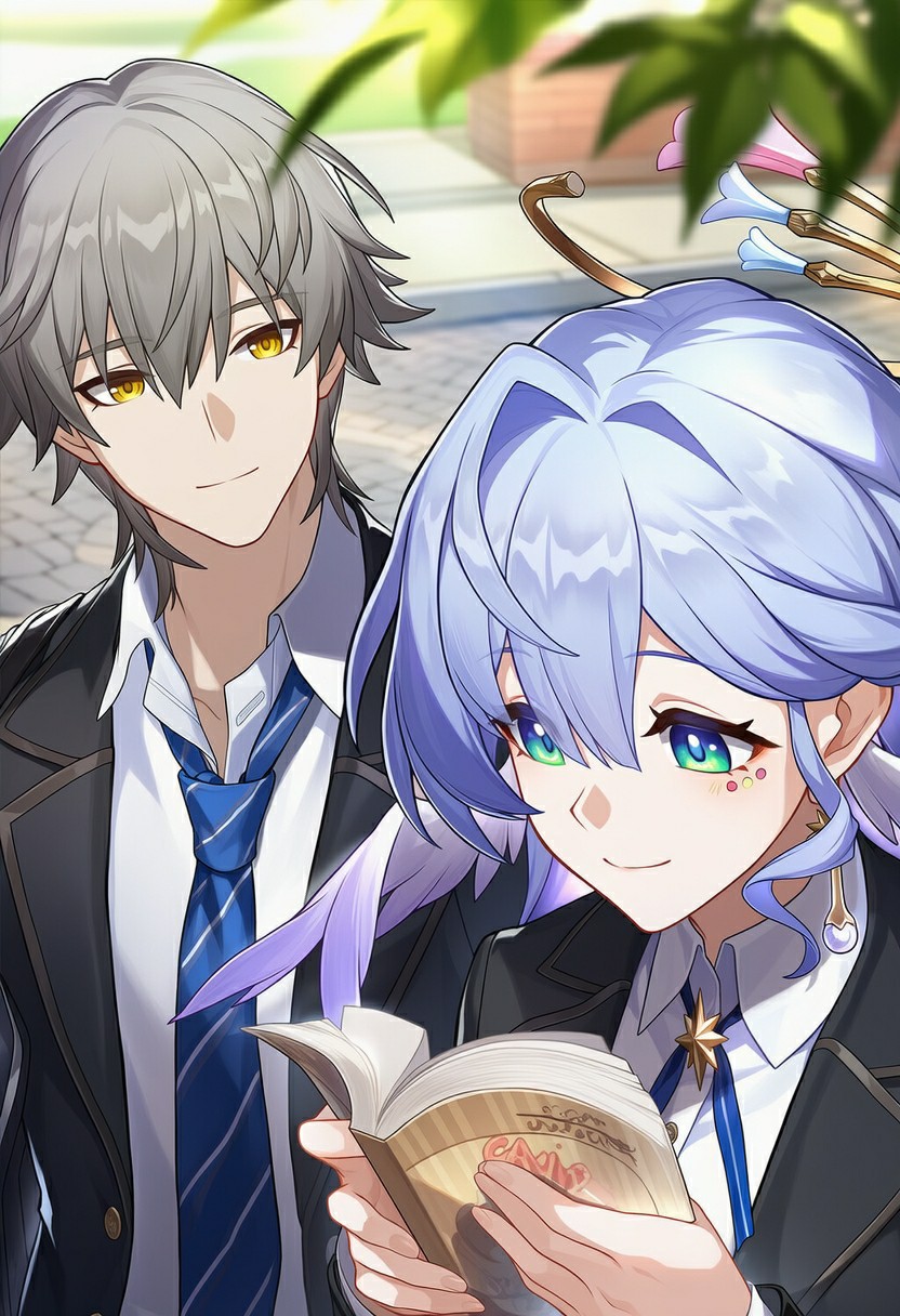 二次元校园CP的甜蜜读书时光