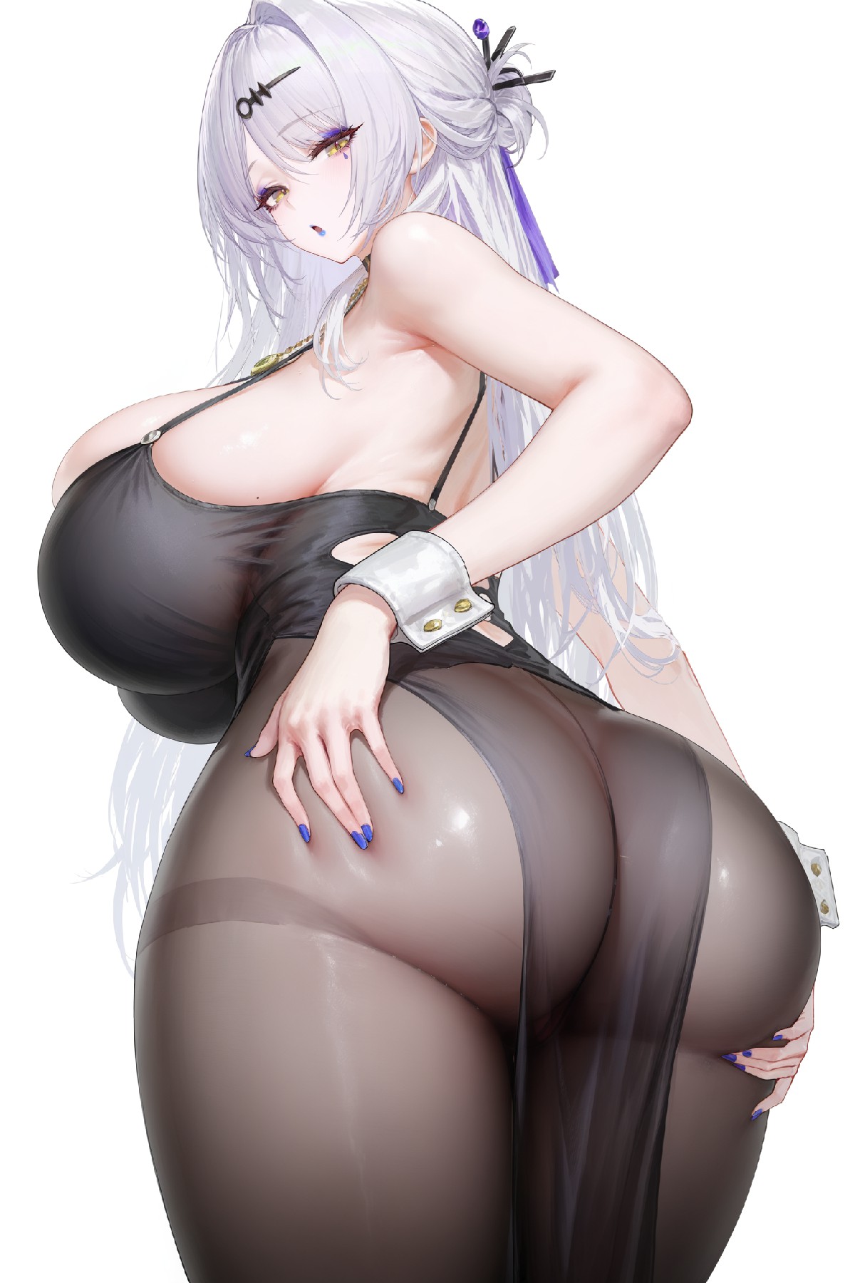 银发性感御姐身材魅力展示