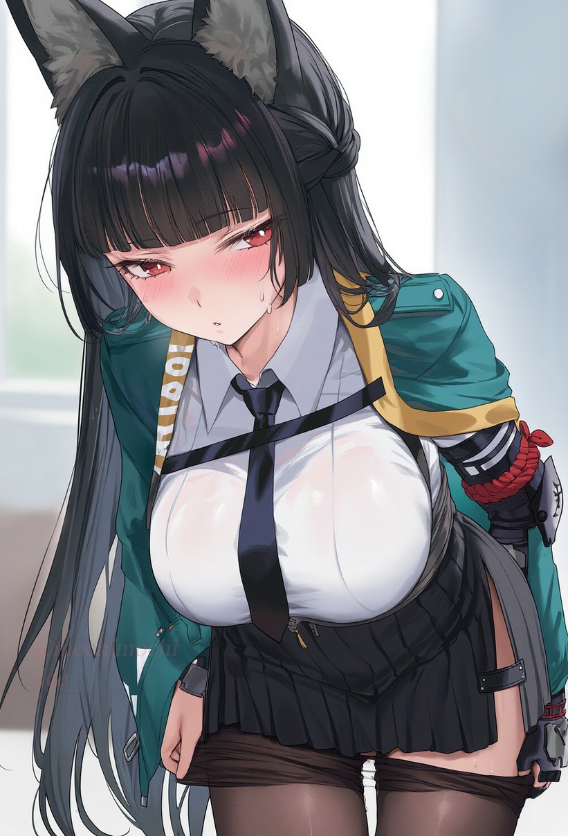 兽耳制服系少女的脸红害羞瞬间