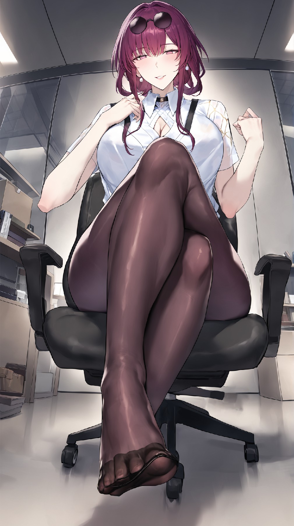 职场御姐风插画，气场十足