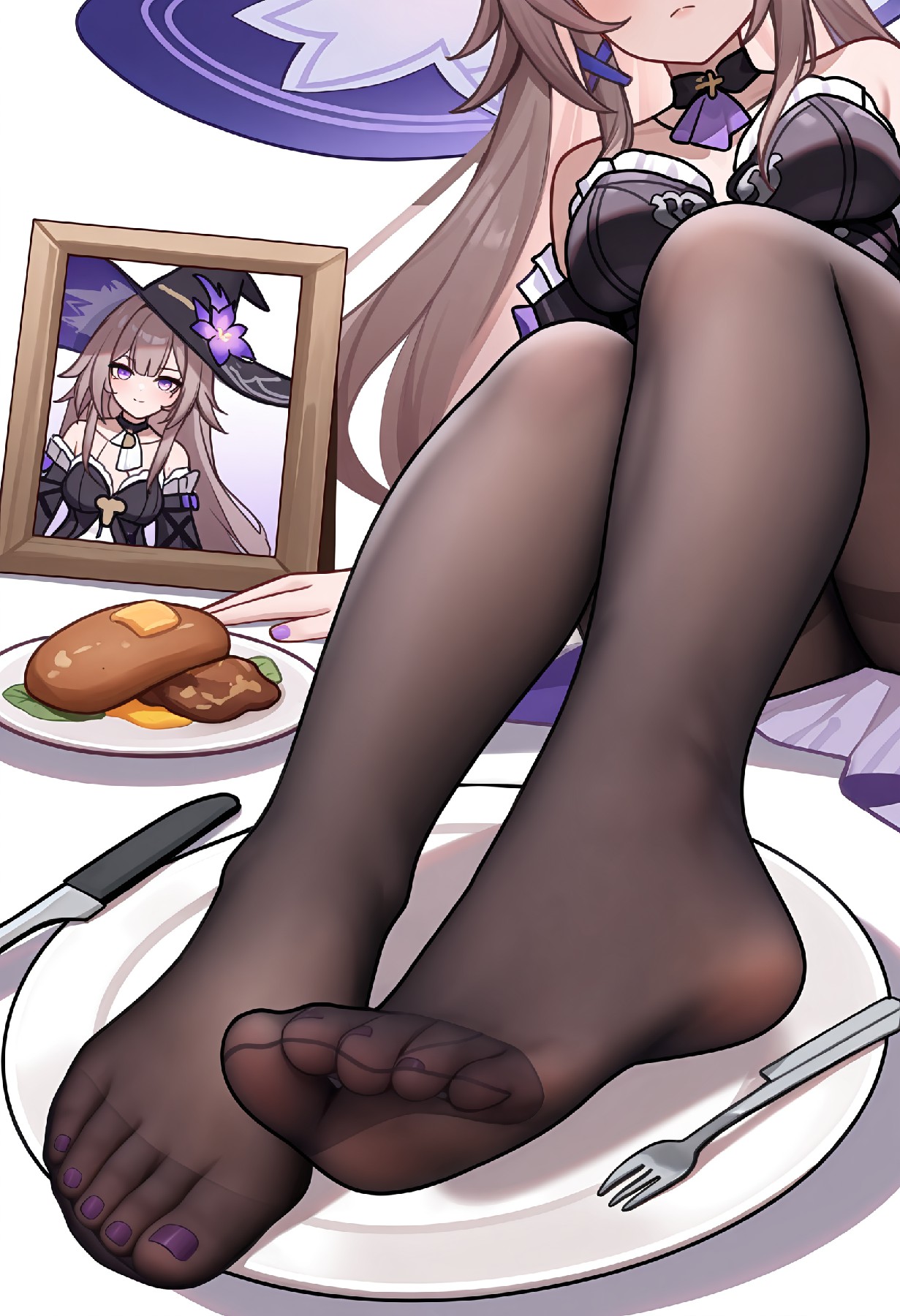 莫娜黑丝脚踩餐盘?这波操作太绝了!