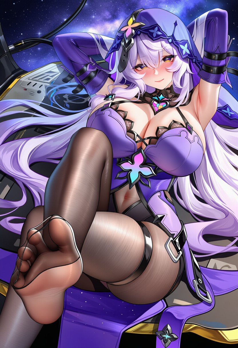 原神莫娜星空下的优雅造型真的太惊艳啦