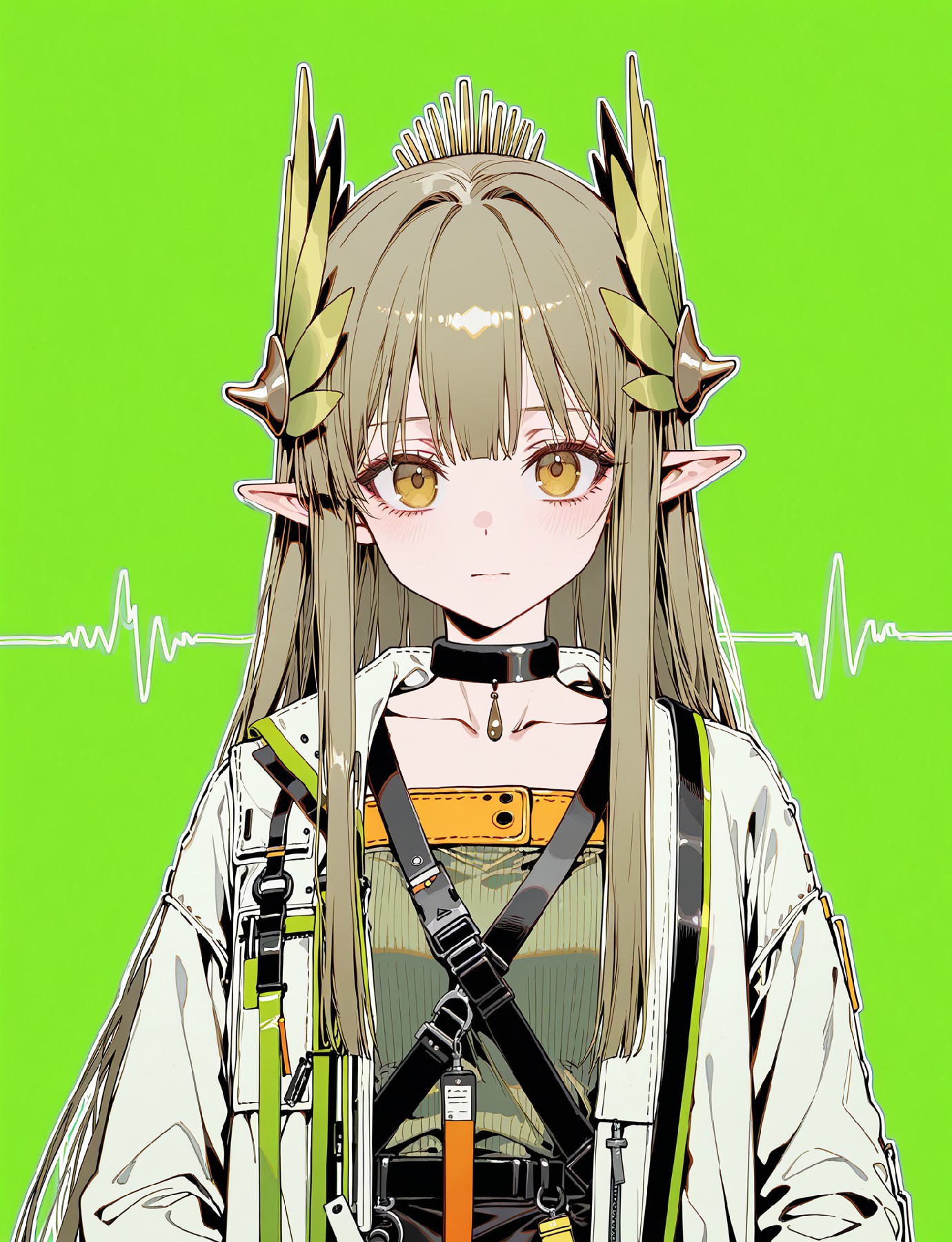 科技感精灵耳少女，潮酷穿搭吸睛