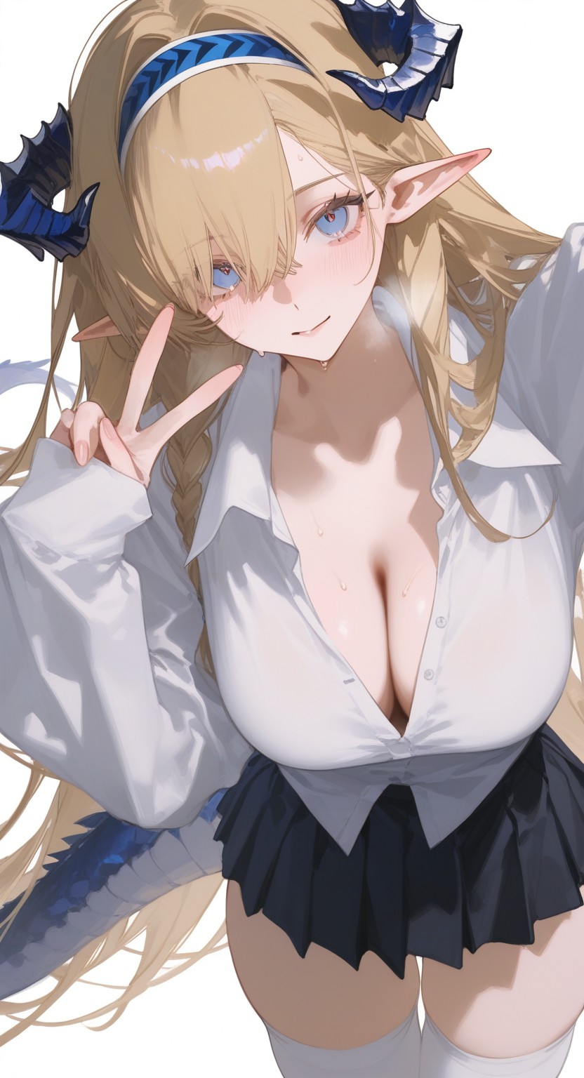 金发龙娘学姐的元气自拍时刻