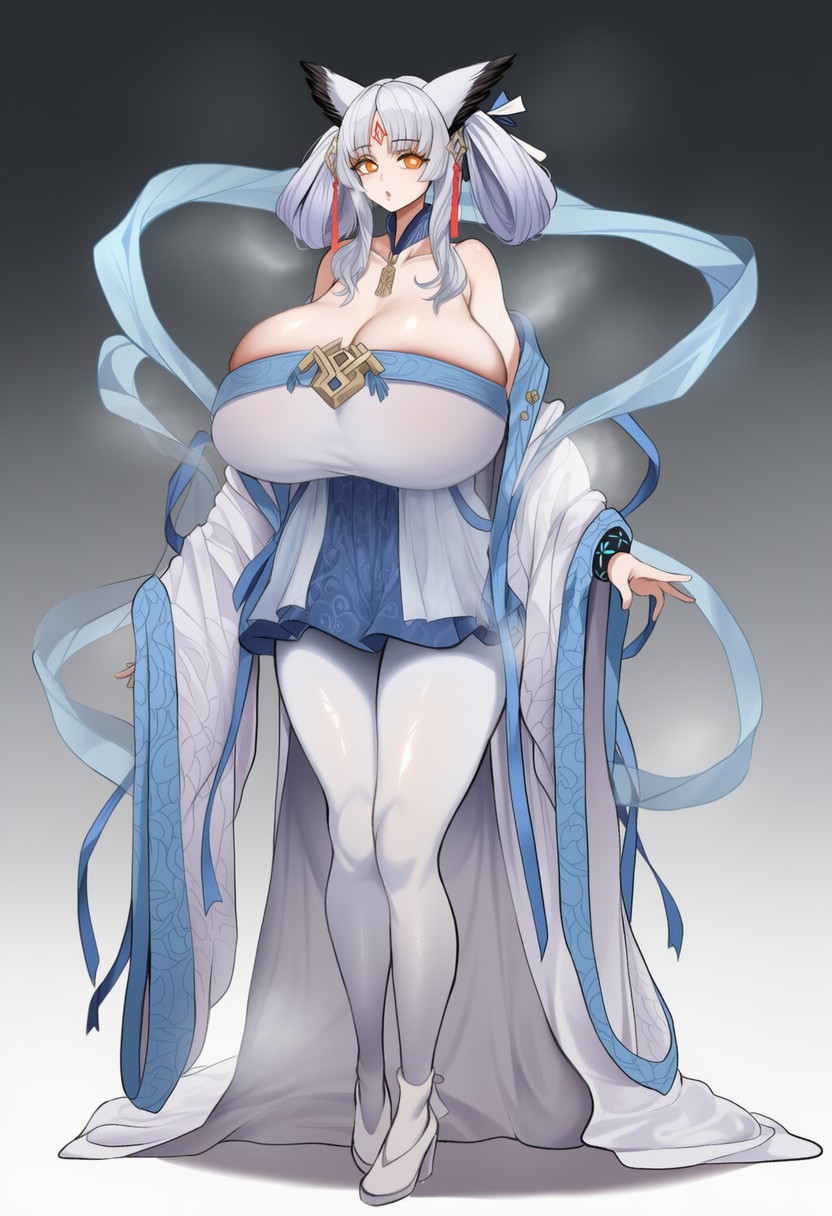 古风狐耳美少女的奇幻形象