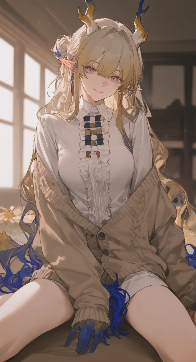 龙角精灵少女的治愈系日常穿搭