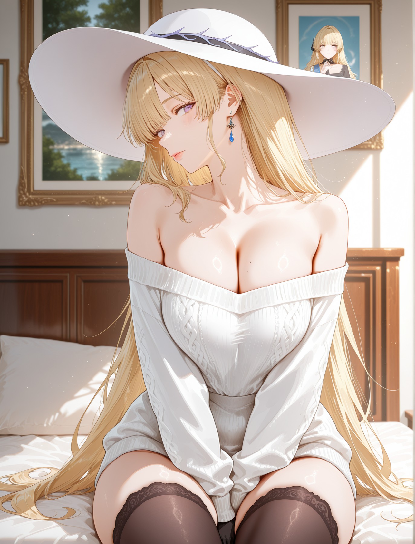 梦幻金发少女的优雅瞬间