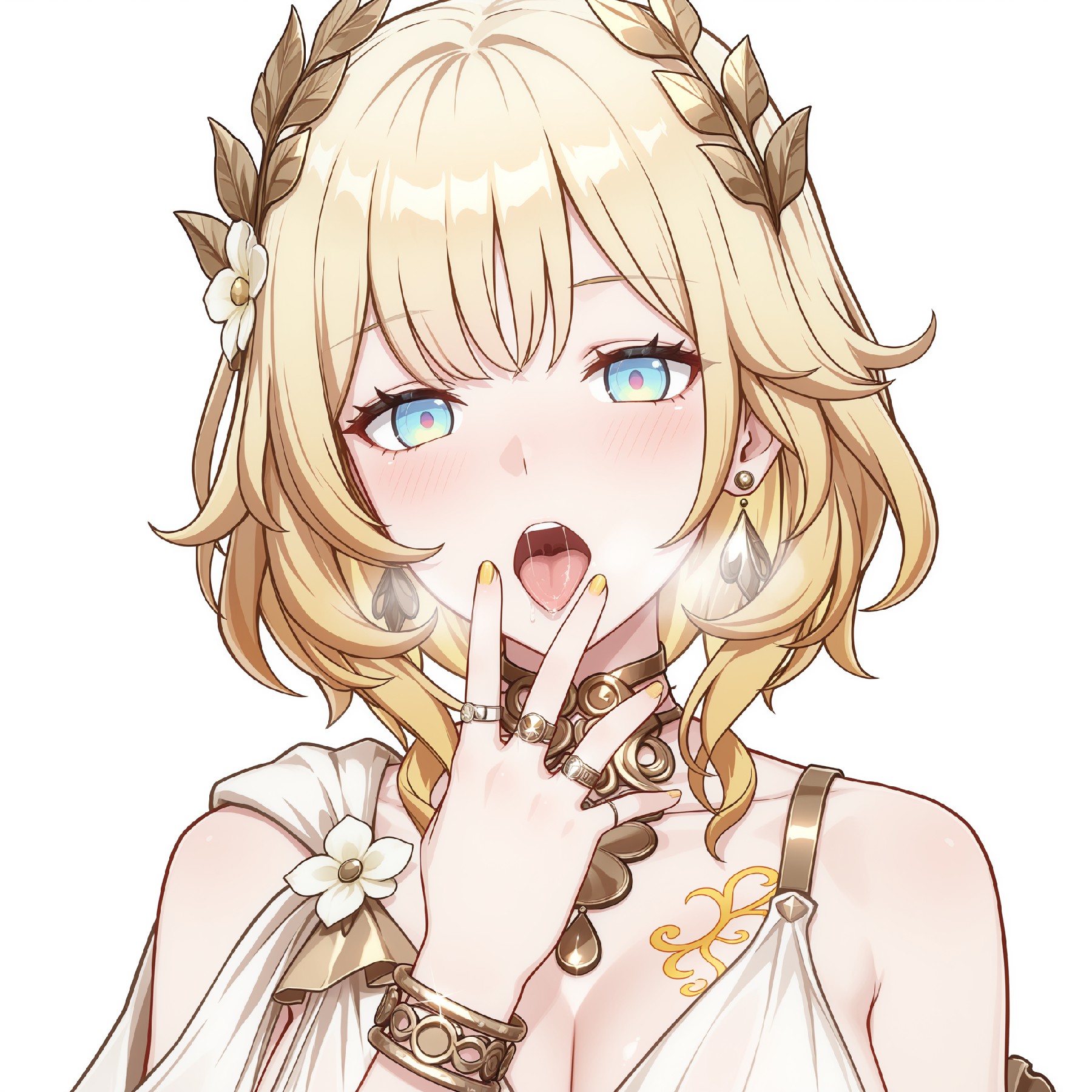 二次元华丽金发少女的精致美学瞬间