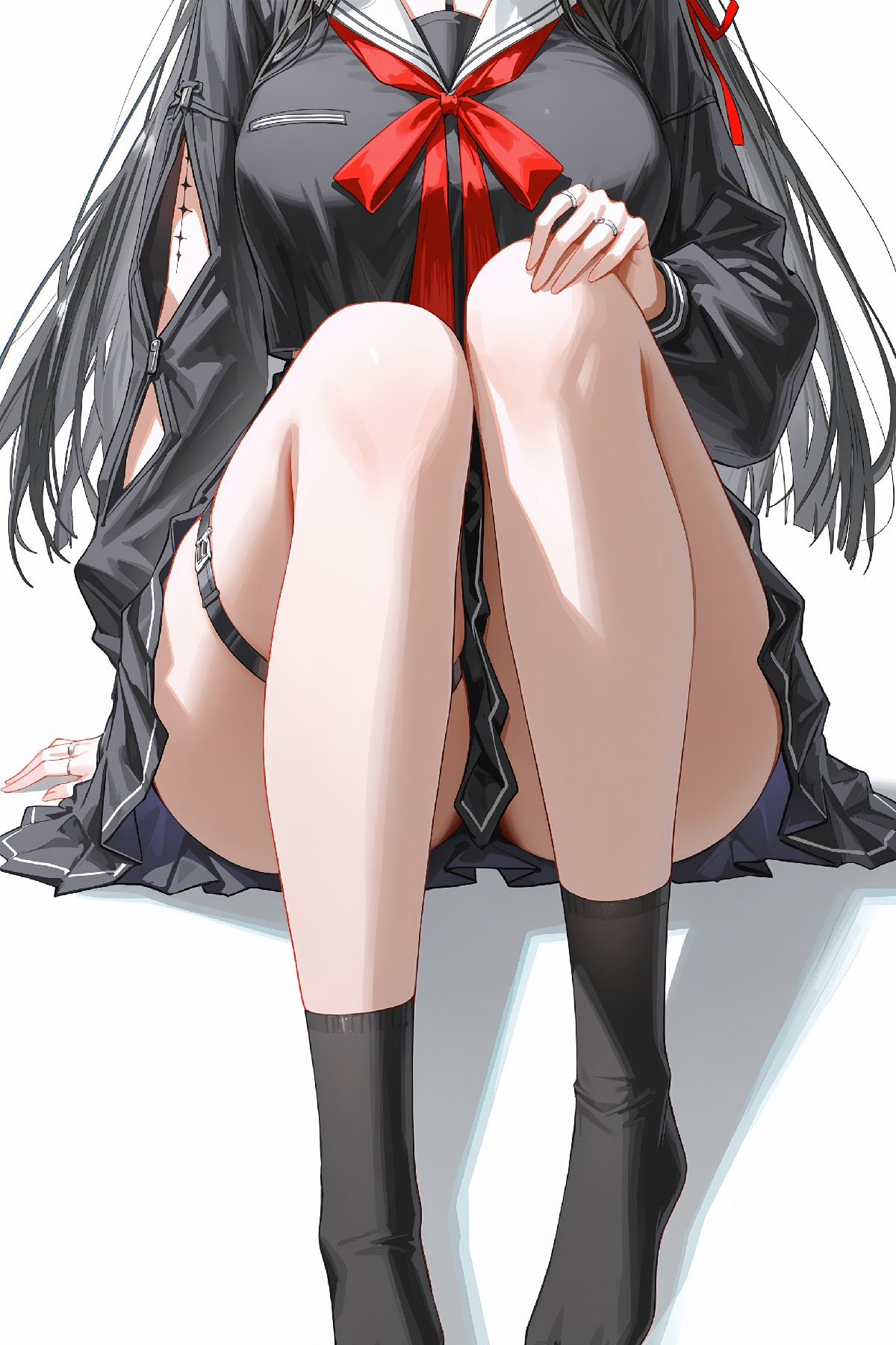 暗黑系水手风美少女插画