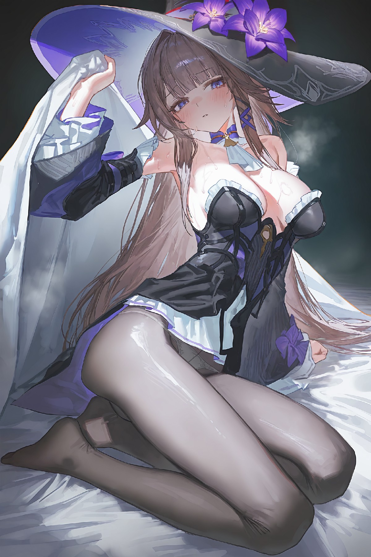 二次元魔女系少女，性感氛围感拉满