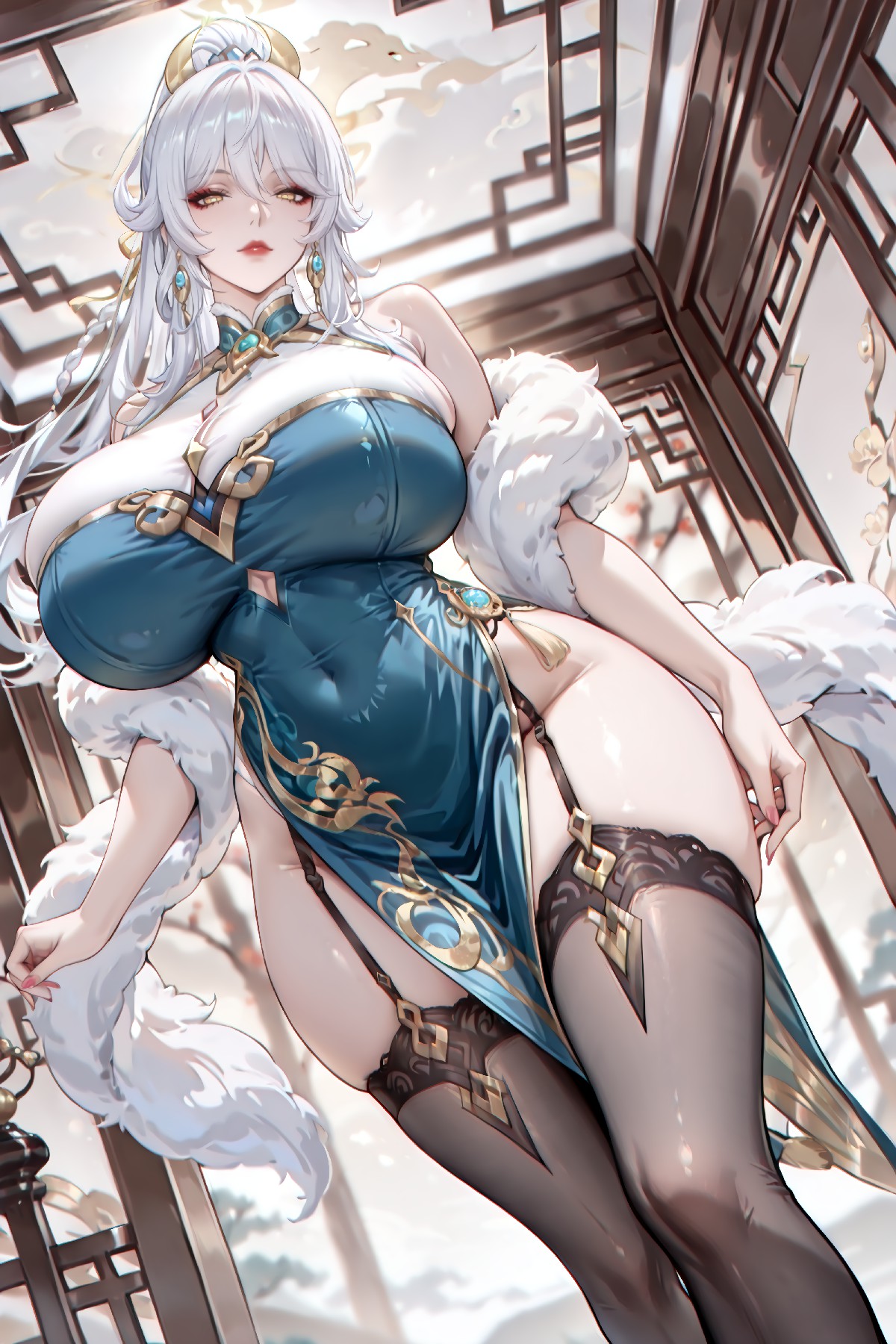 银发古风旗袍美人华美登场