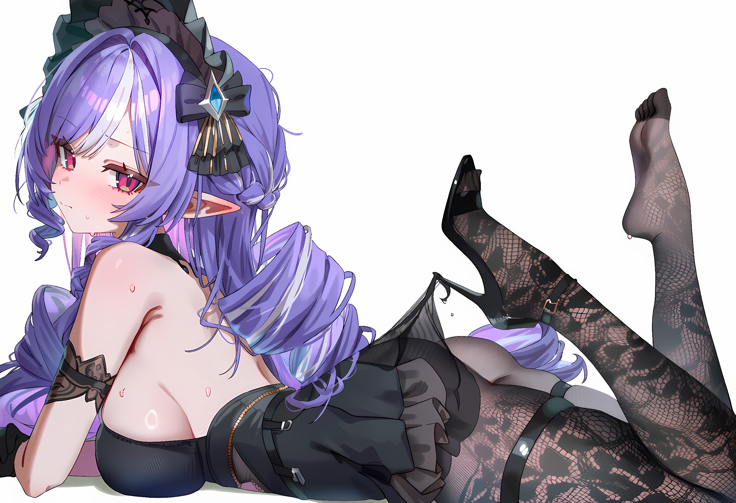 紫色系动漫少女的魅力姿态