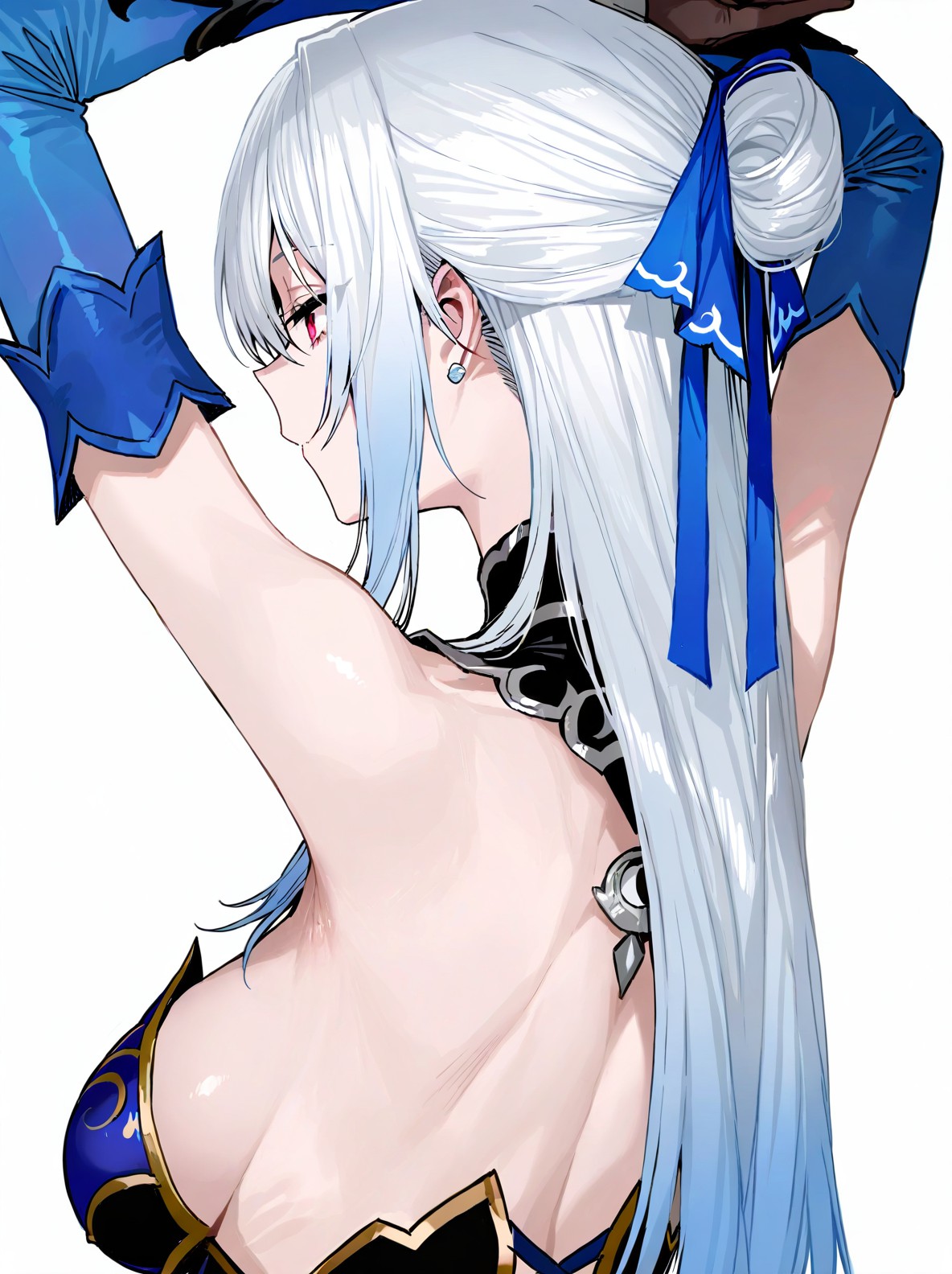 银发蓝饰二次元少女 绝美造型吸睛