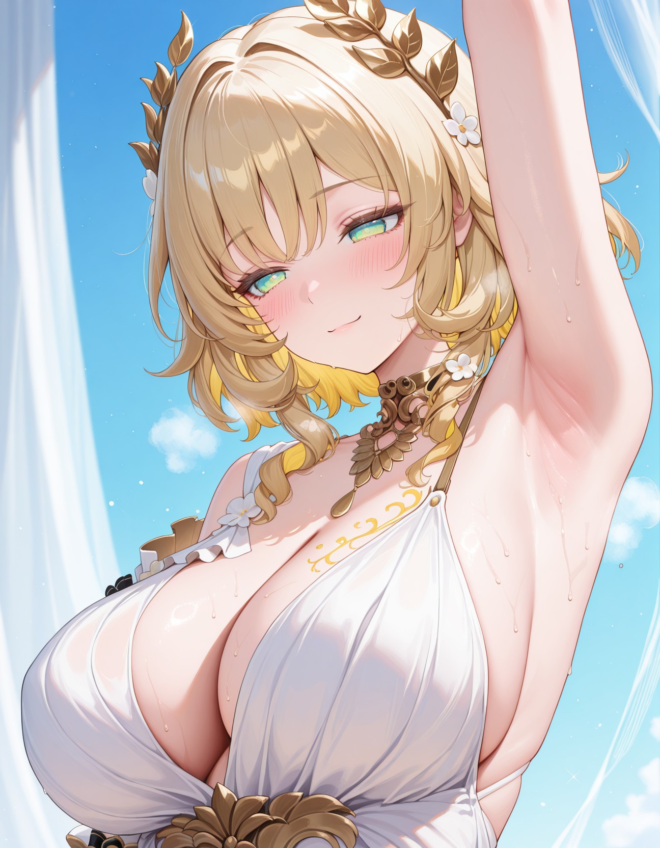 金发女神风角色 夏日湿身氛围感拉满