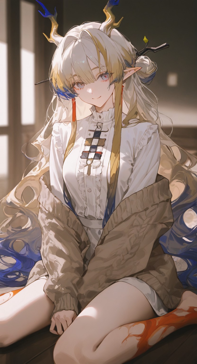 龙角精灵耳少女的温柔治愈穿搭