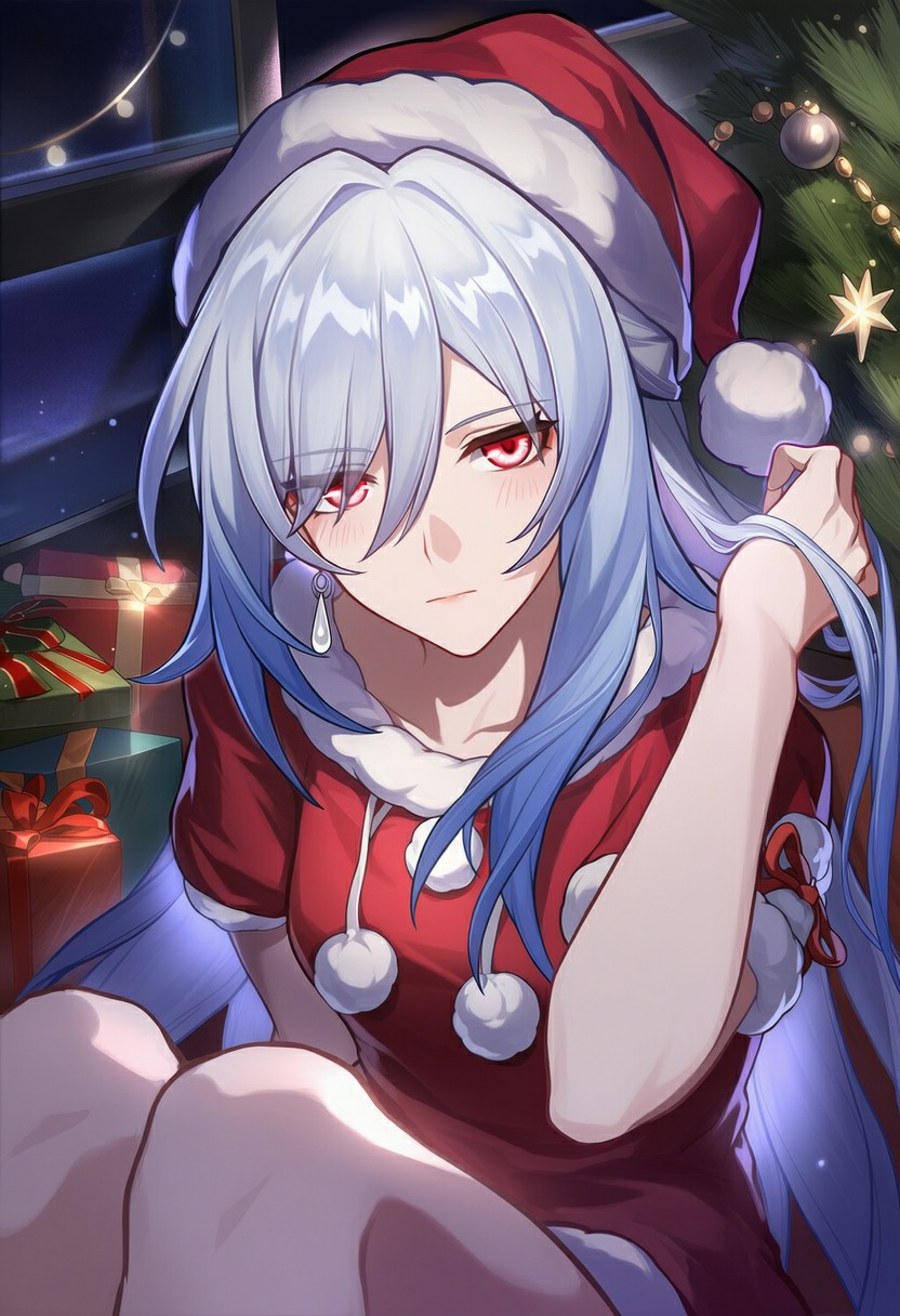 圣诞银发红瞳美少女｜清冷又明艳