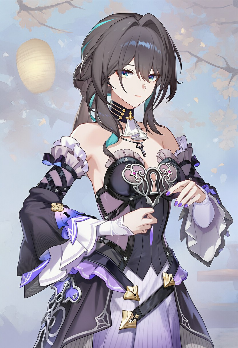 清冷优雅的阮梅同人插画 质感真的太绝了