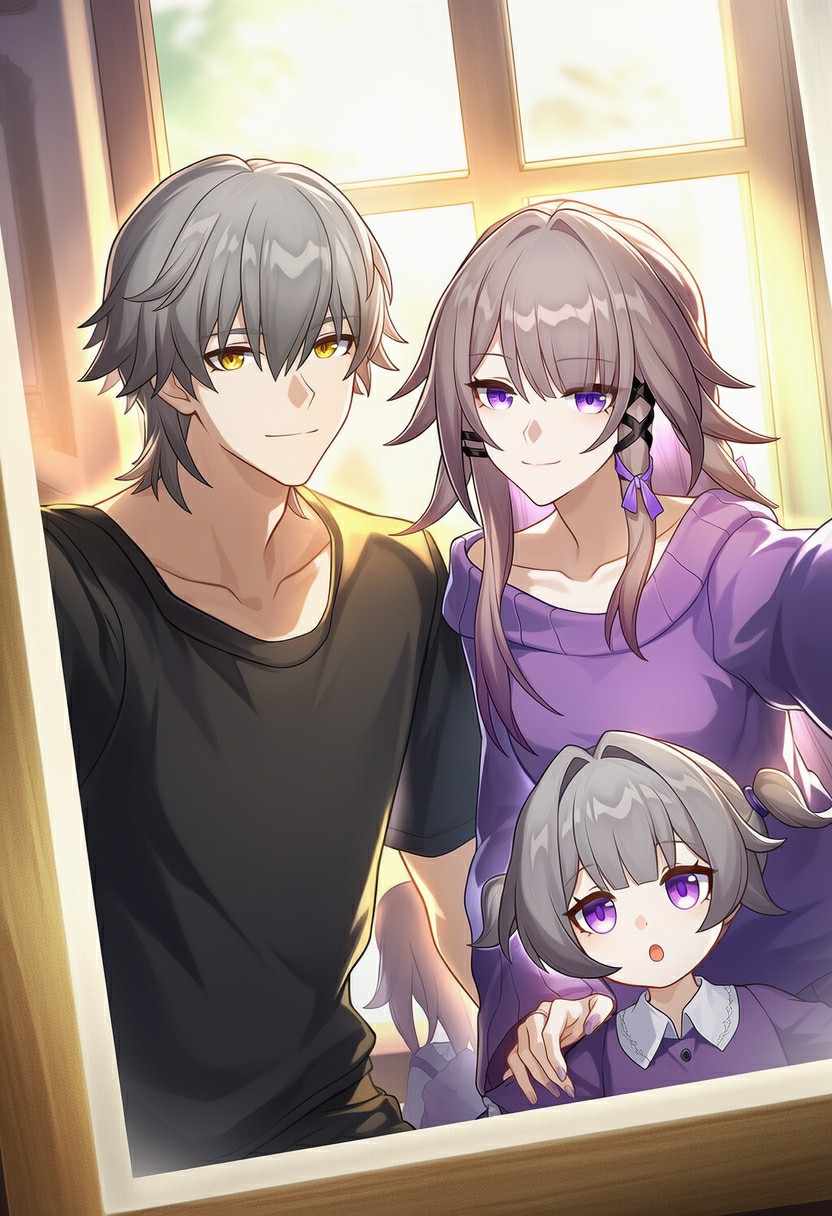 温馨动漫家庭自拍，爱与温暖的定格