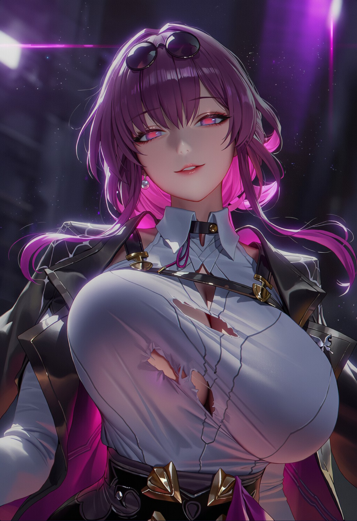 赛博紫发御姐 超飒二次元女神