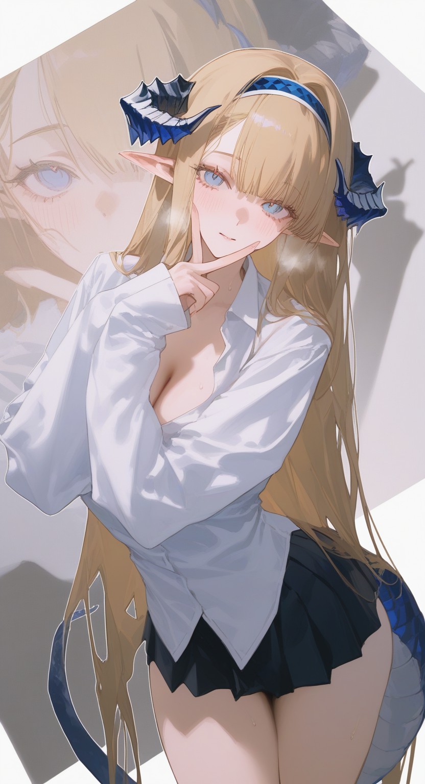 二次元龙女学姐｜白衬衫氛围感绝了