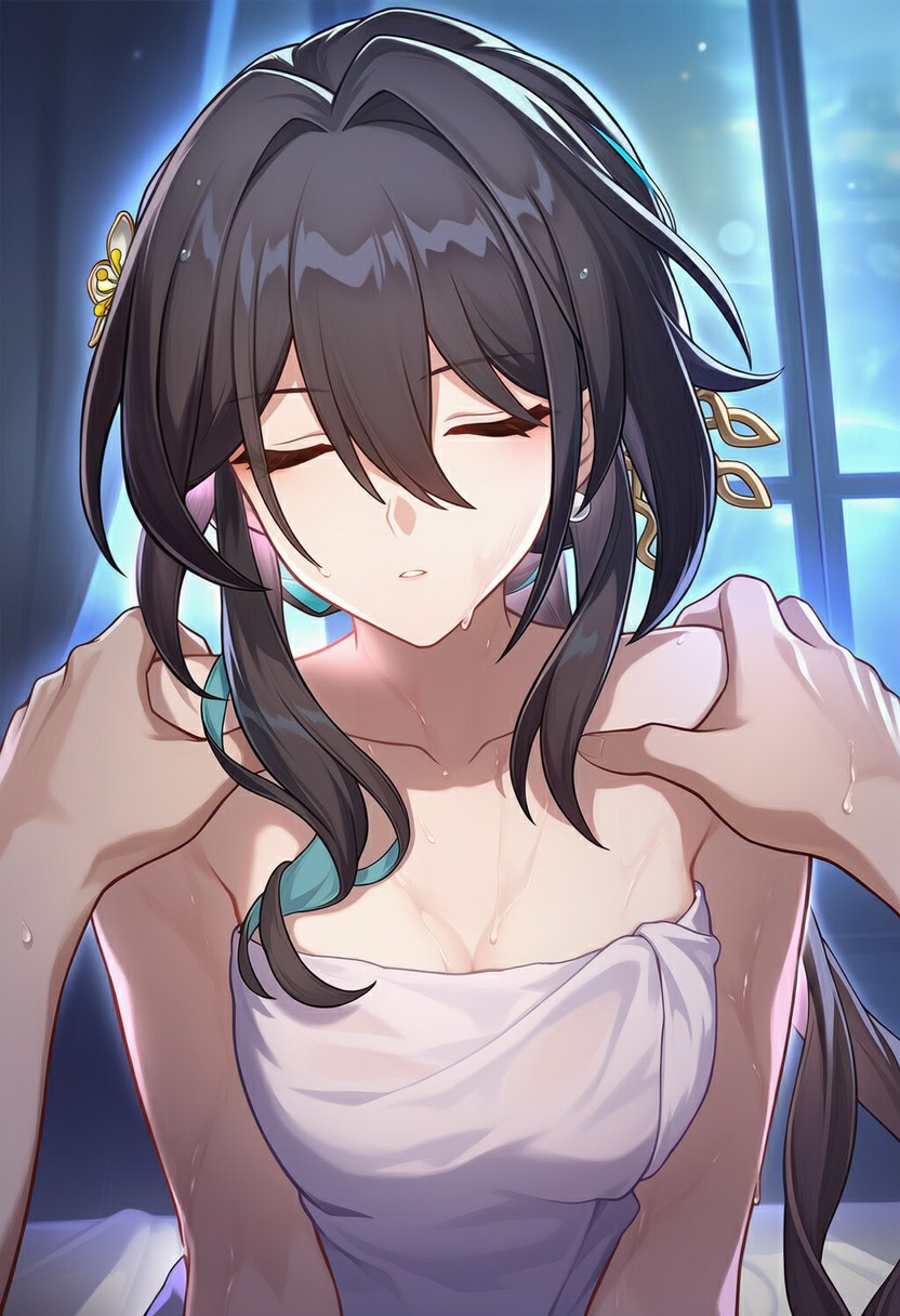 二次元美少女的羞涩氛围感时刻