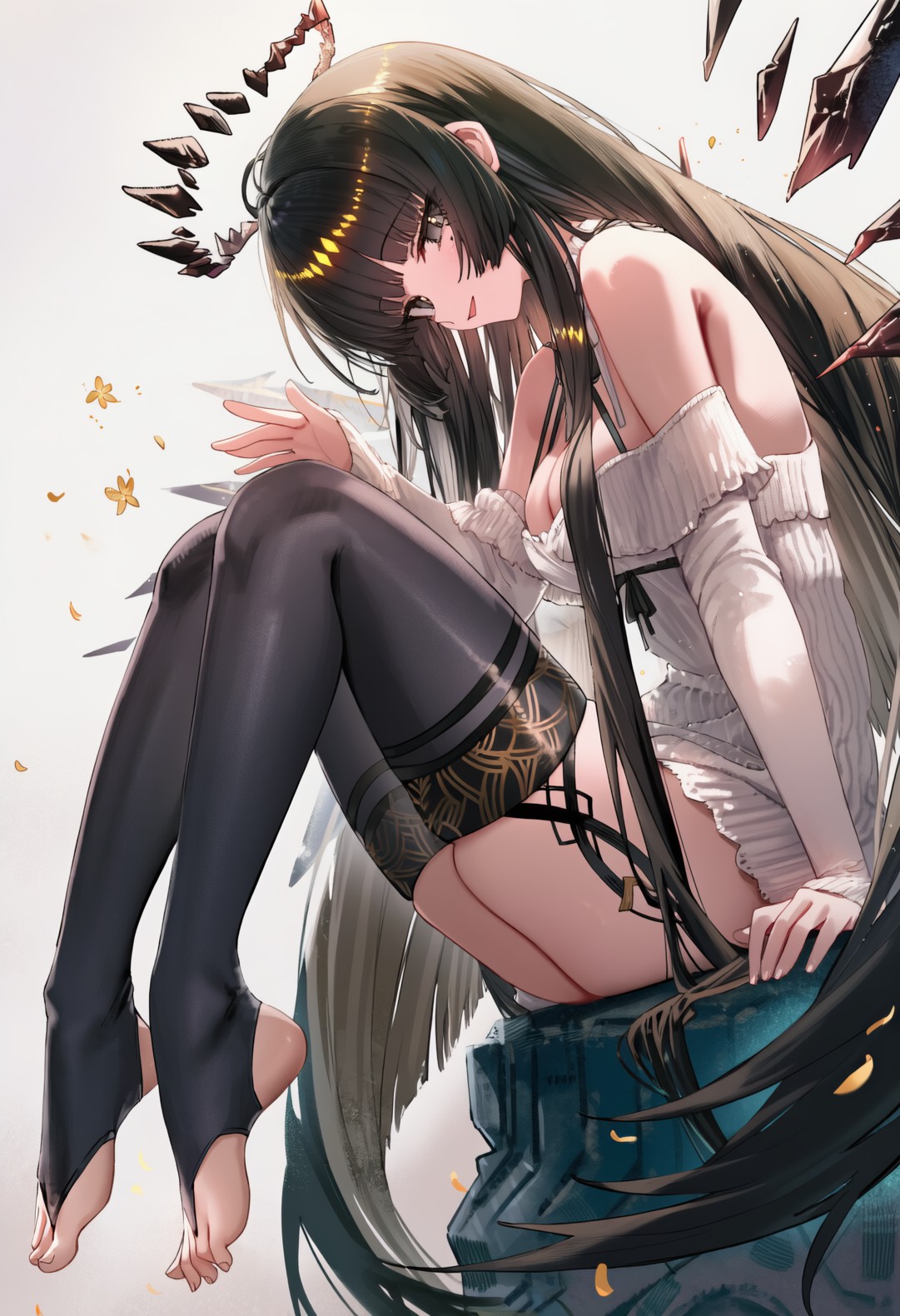 暗黑风长发少女的精致氛围感穿搭